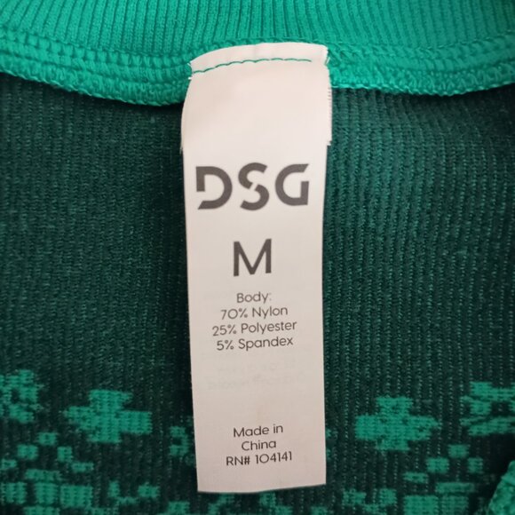 DSG Green with Black Fair Isle Style Long Sleeve Shirt Girl’s Size M - Picture 4 of 11